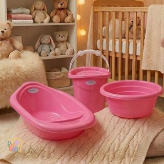 KIT BANHO BEBE COM BALDE OFURÔ 11L BANHEIRA 22L E BACIA GRANDE 27L em Oferta na Shopee