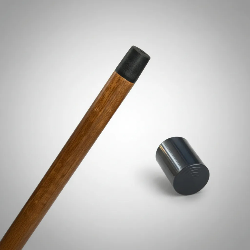 4 Tacos Sinuca Bilhar 1.45m + Kit Virolas Giz Azul E Branco