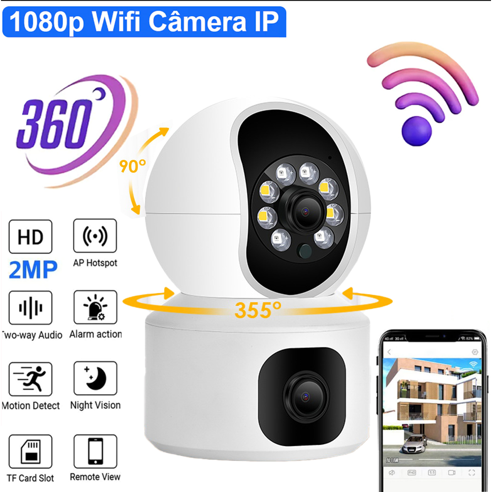 Kit 1, Câmera Segurança WiFI IP - Yoosee/iCsee Áudio Infravermelho Interno e Externo T25-2 em Oferta na Shopee