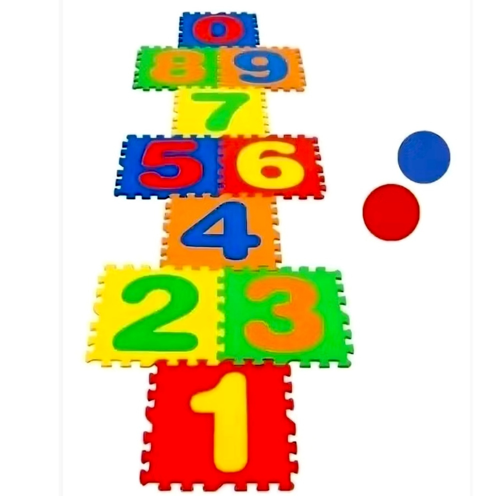 Tapete Infantil, Tatame, Educativo, Amarelinha, EVA, 12 Peças