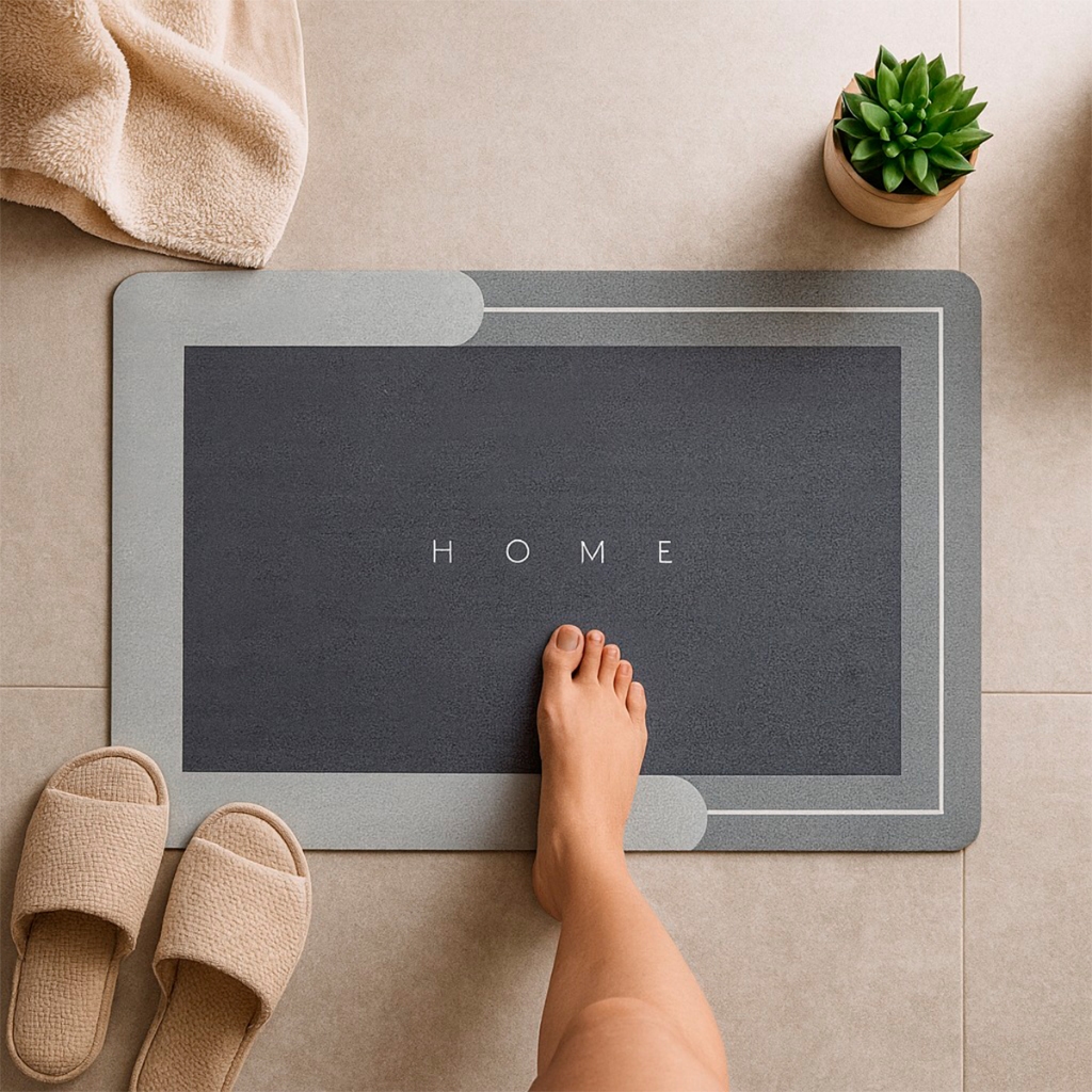 Kit 2 Tapete de Banheiro Magico Ultra Absorvente Antiderrapante Secagem Rapida Cozinha Entrada Box