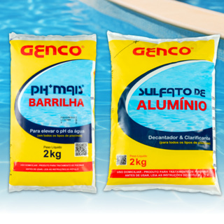 Kit PH Mais Barrilha + Sulfato Alumínio 2kg Genco Para Piscina em Oferta na Shopee