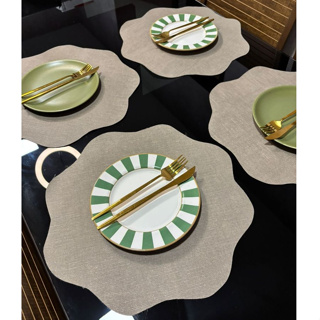 Kit Mesa Posta Jogo Americano Moderno em Juta pvc Ondulado 100% Impermeável Limpa Fácil em Oferta na Shopee