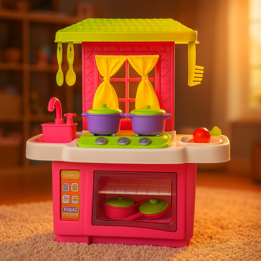 Cozinha Infantil Brinquedo Fogão Pia Forno 58cm Kit Panelinhas Menina Menino Comidinha Didático