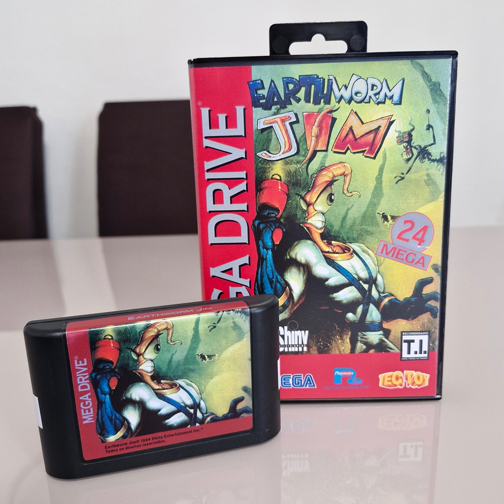 Jogo Earthworm Jim - Mega Drive (Repro) - Padrão Tectoy
