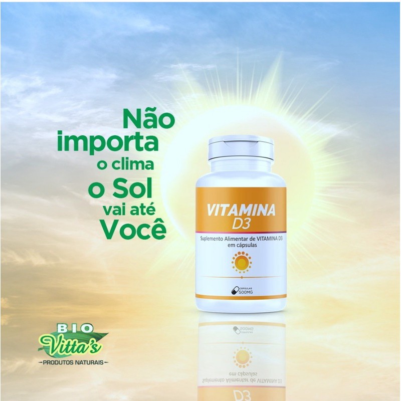 Vitamina D3 200 U.i Por Cáps - 60 Cápsulas Bio Vittas Sabor Sem Sabor