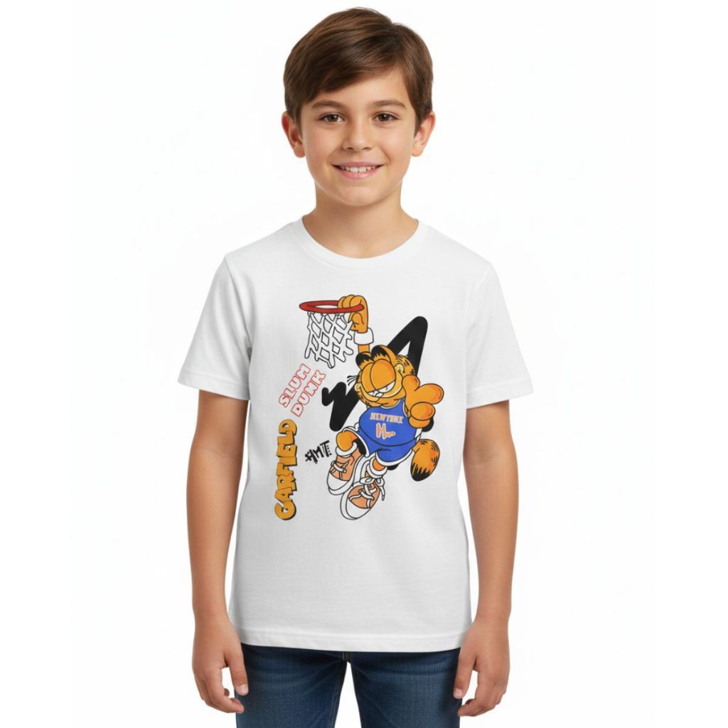 Camisa Masculina Branca Infantil Juvenil Estampada Camiseta Algodão 100%