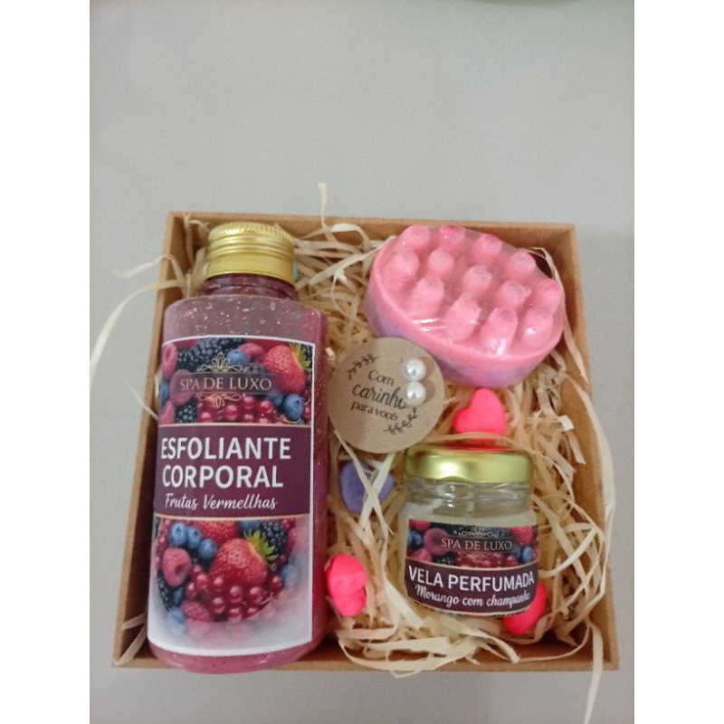 Spa de Luxo, Kit SPA corporal, Pele Extremamente sedosa, Esfoliante corporal, Mine Vela Perfumada, Sabonete de Massagem