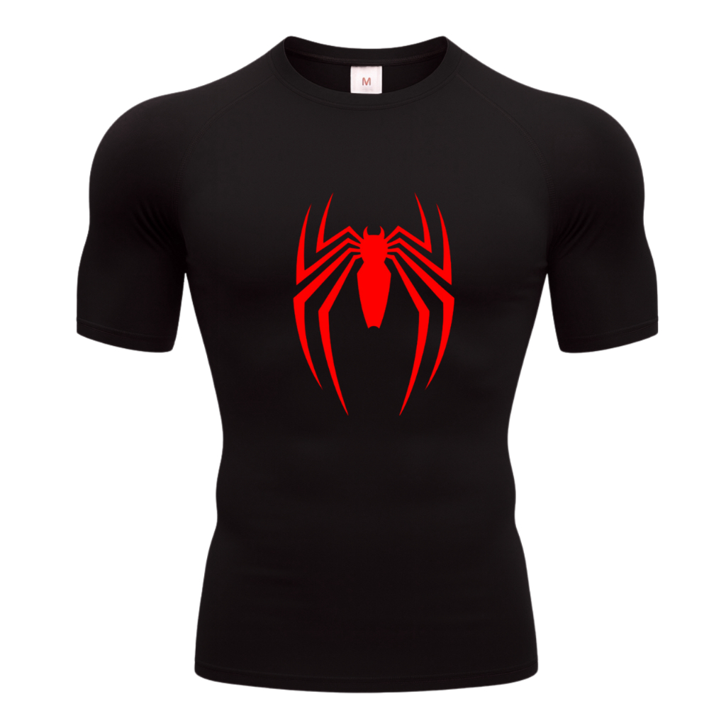 Camiseta Dry Fit Homem Aranha Manga Curta Academia Treino Camiseta Esportiva Masculino Spider Man em Oferta na Shopee