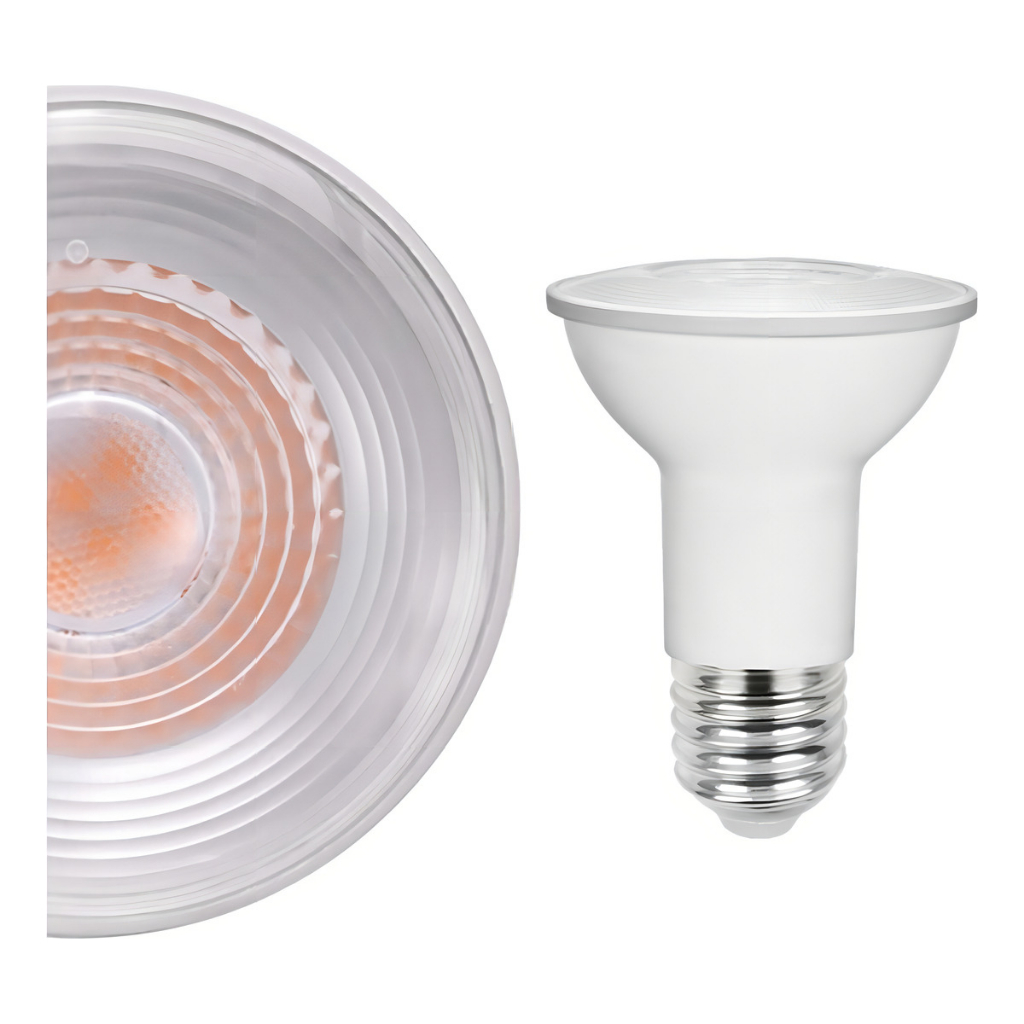 Lâmpada Par20 LED 7W Bocal E27 Bivolt Branco Quente/Branco Frio - Foco Direcionado e Design Moderno