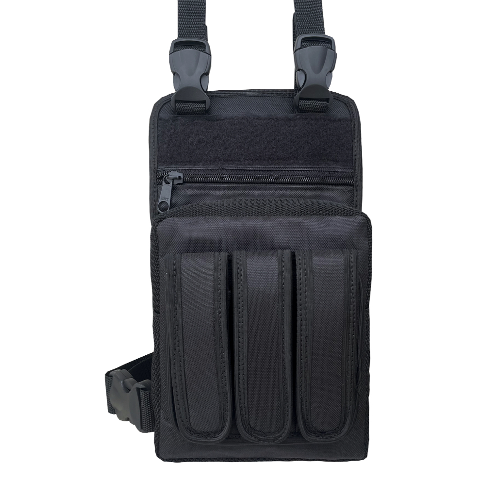 Bornal de Perna Tático Pochete Militar Preto