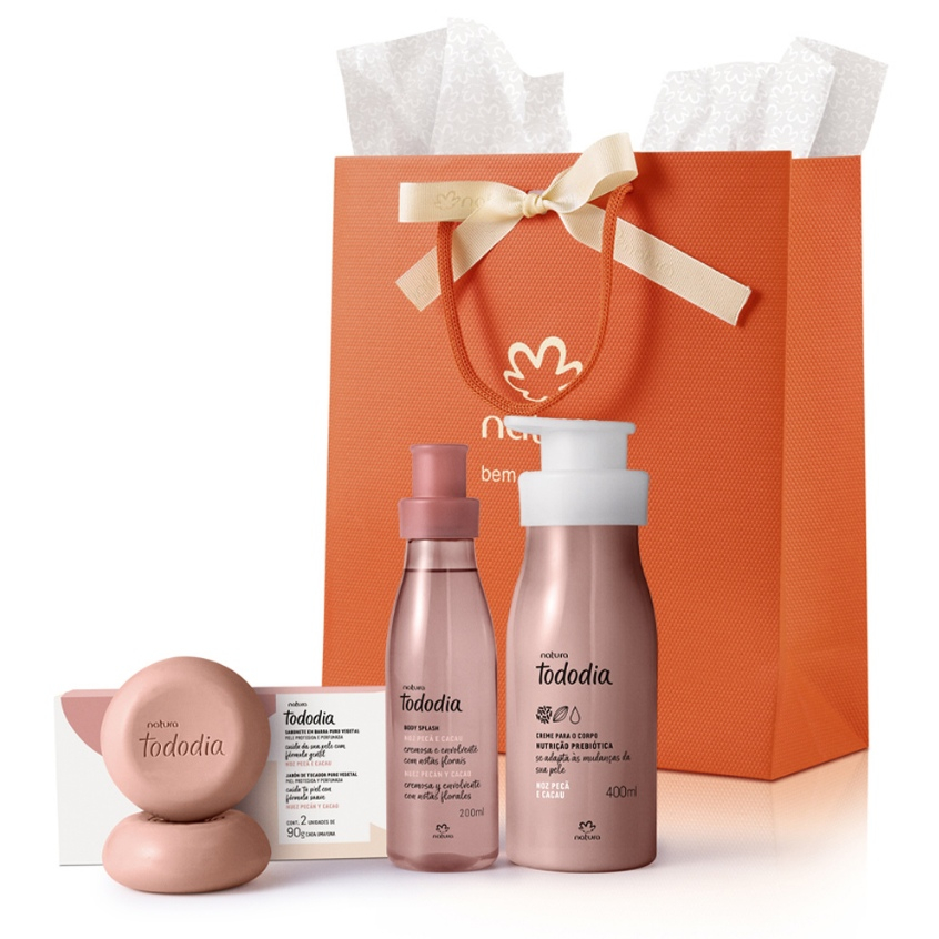 Presente Natura Tododia Noz Pecã e Cacau (3 produtos) em Oferta na Shopee