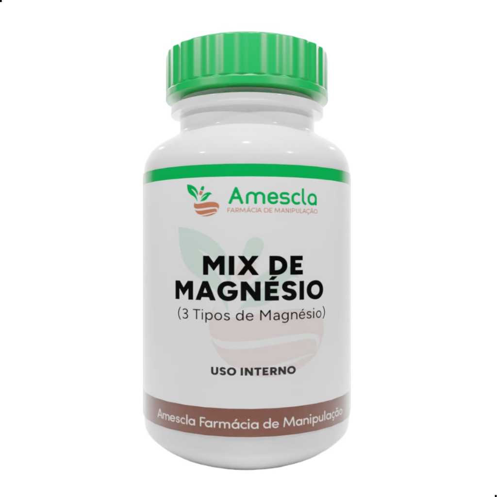 Mix de Magnésio 3 TIPOS DE MAGNÉSIO - Taurato + Bisglicinato + Malato Com 30 ou 60 Doses em Oferta na Shopee