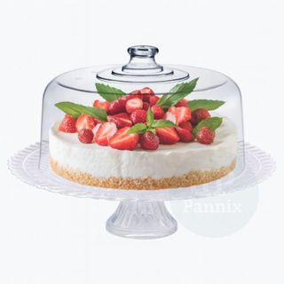 Boleira de Vidro Viena Acrílico 3x1 com Tampa em Acrílico Suporte para Bolo com Pé em Oferta na Shopee