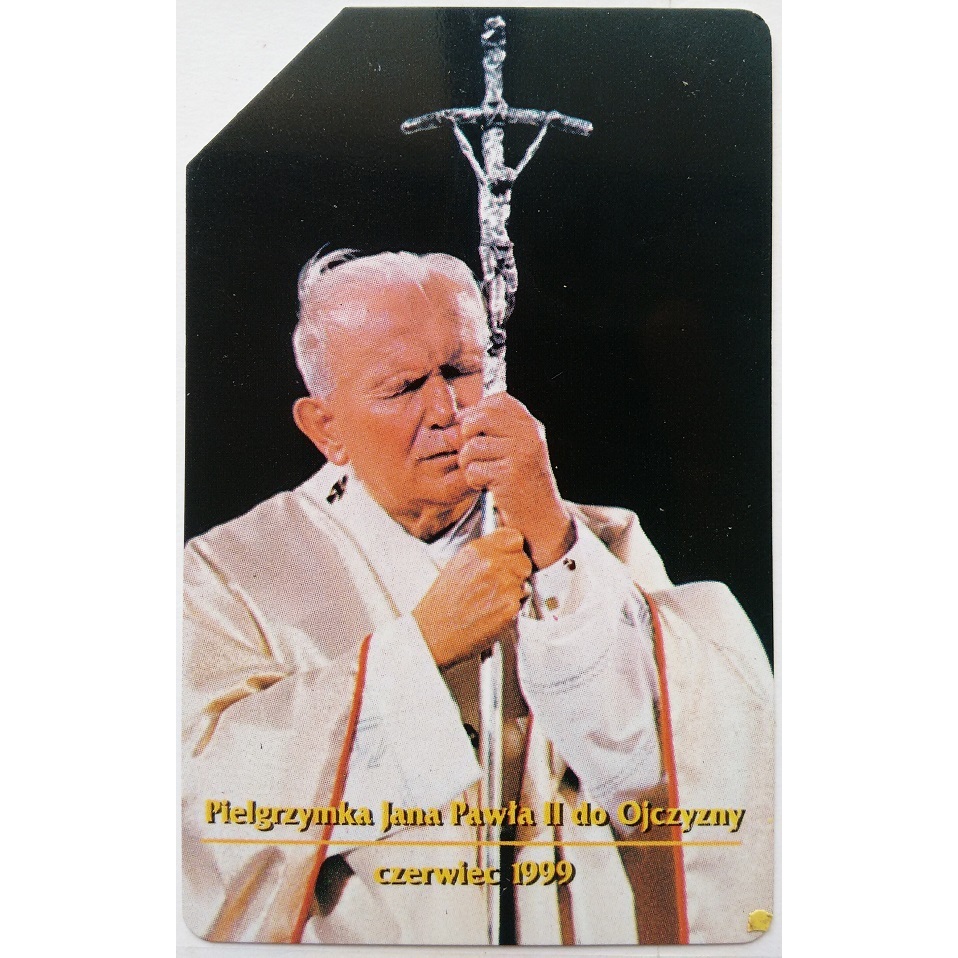 Cartão telefonico importado PAPA JOÃO PAULO II, Polonia.