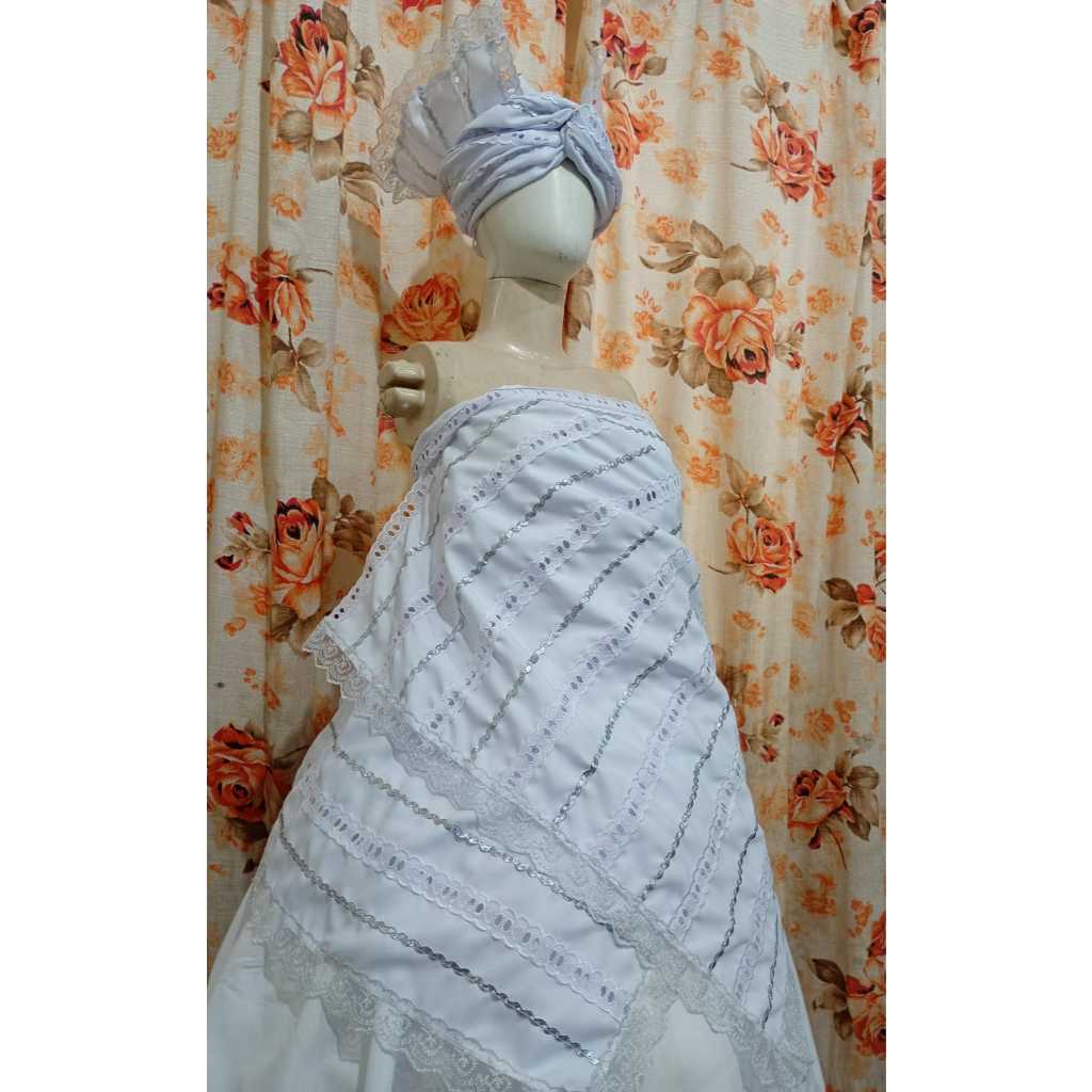 Pano da costa + pano de cabeça - umbanda e candomblé em Oferta na Shopee