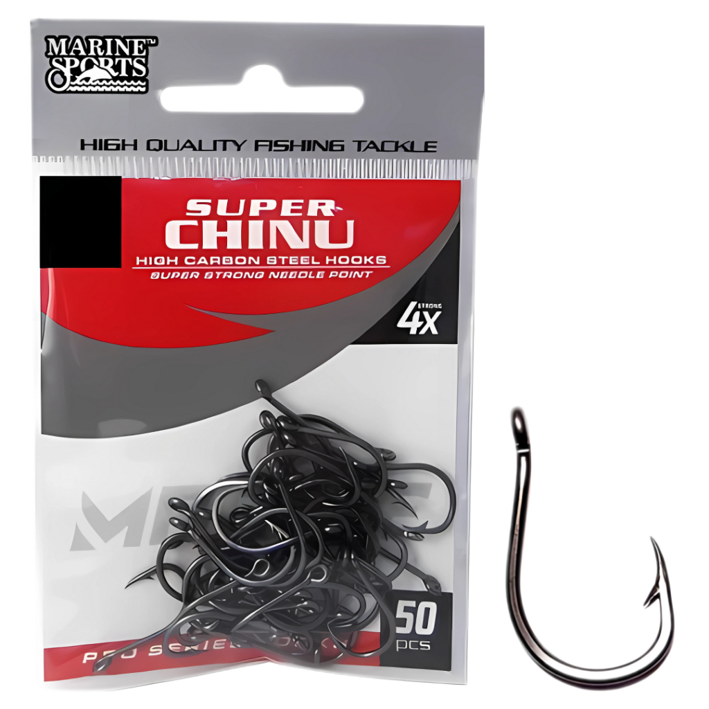 Anzol para Pesca Super Chinu Black Nickel Marine Sports Cartela