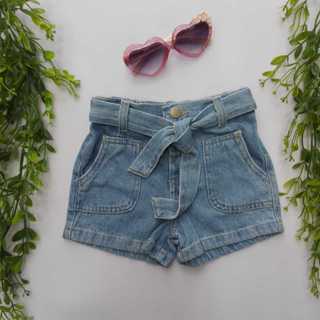 Shorts Jeans Infantil Bebe C/ Cintinho. em Oferta na Shopee