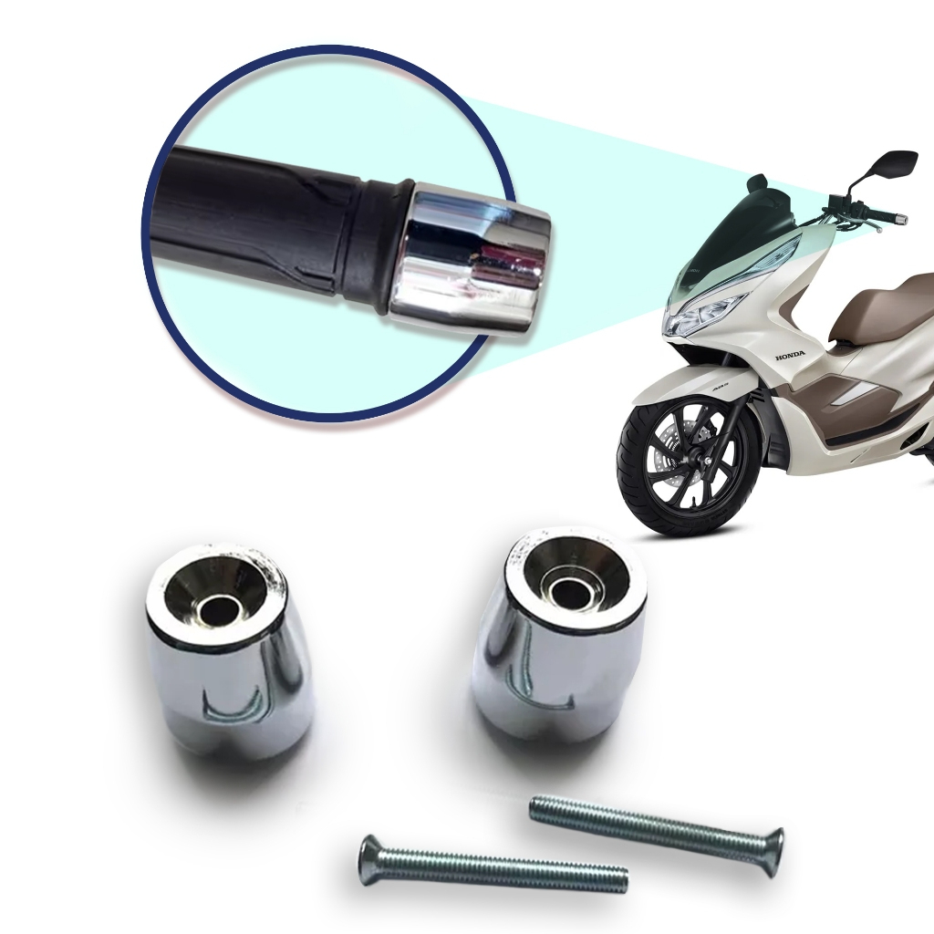 Peso Para Guidão Original Honda Pcx 150 Par Cromado Universal