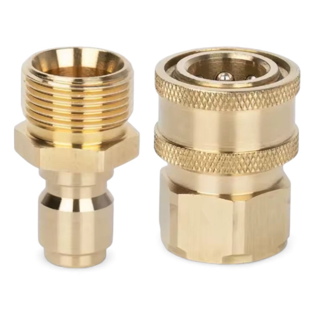 Kit 2 Adaptadores Latão M22 14mm Rosca X 1/4 Engate Rápido