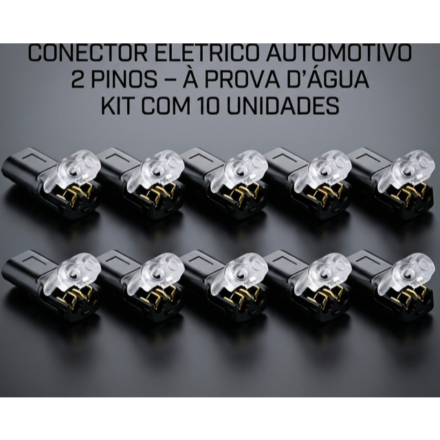 Conector Elétrico 2 Pinos à Prova d’Água | Automotivo | Chicote Elétrico | Terminal de Fio | Peça Nova em Oferta na Shopee