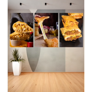 Kit 3 quadros decorativos pastel para sua pastelaria decoração em Oferta na Shopee