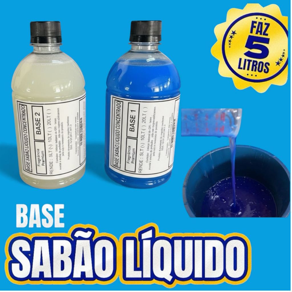 Base Para Sabão Líquido Lava-Roupas Rende 5 Litros Fácil de Fazer em Oferta na Shopee