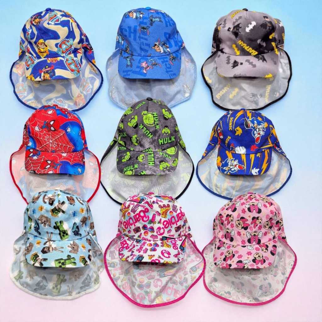 Boné Infantil com Pano Atrás Proteção Solar – Menino e Menina | Boné de Praia Verão