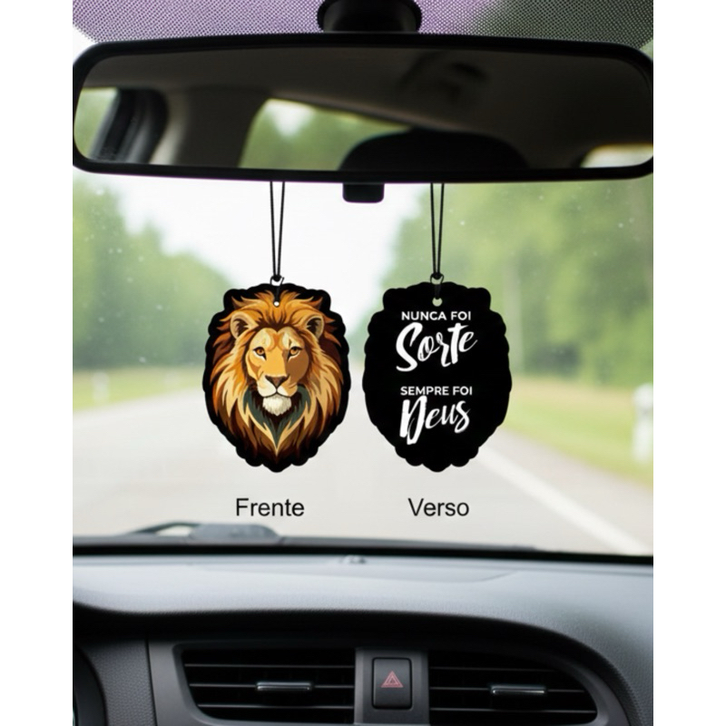 Kit 3/5 aromatizantes cheirinho de carro Aromatizador odorizador automotivo - Leão