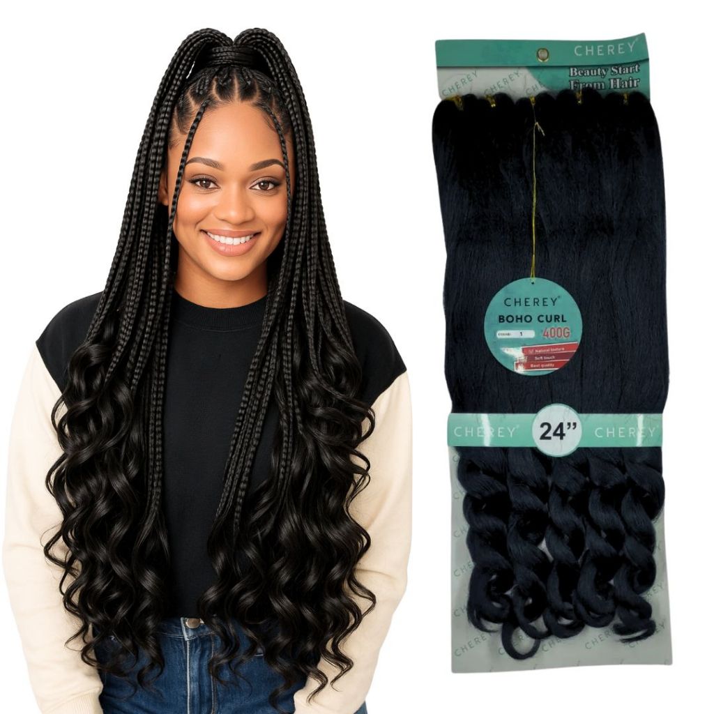 Boho Braid Cacheada Cabelo Para Trança Boho Curl