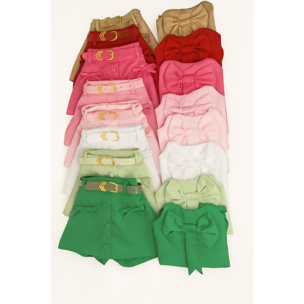 Conjunto Alfaiataria 2 ao 10 Anos Infantil Menina cropped e Short Saia Moda Blogueirinha em Oferta na Shopee