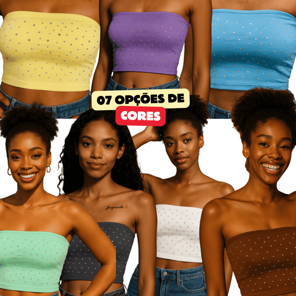 Cropped Sutiã com Brilho - Comprar com Melhor Preço em Lingerie e Roupa Íntima