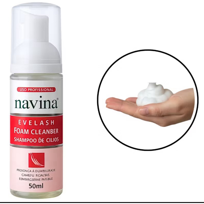 Shampoo Para Limpeza E Higienizador Cílios 50ml - Navina