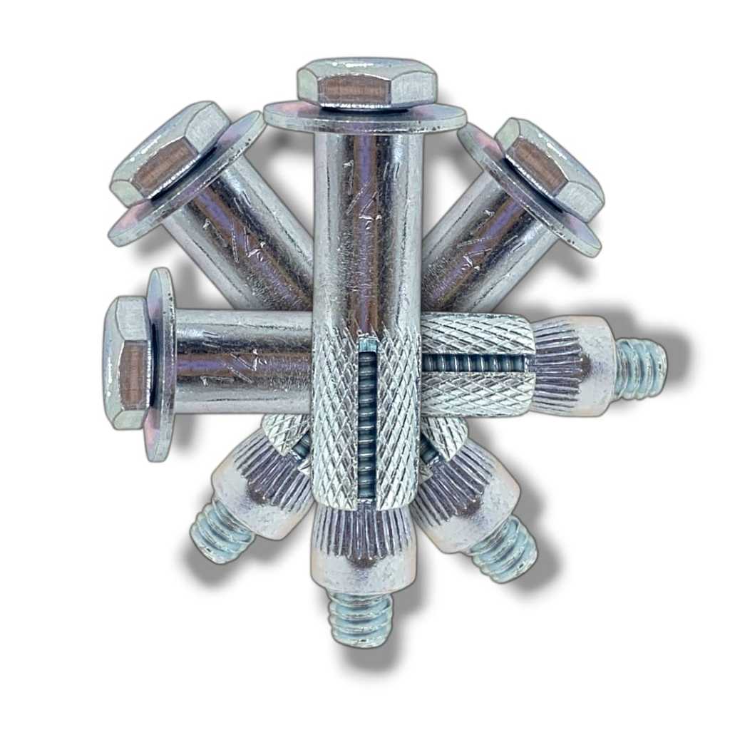 Kit 10 Parabolts Chumbador CBA 1/4x2 para furos de 10mm  – Aço Zincado, Alta Fixação em Concreto em Oferta na Shopee