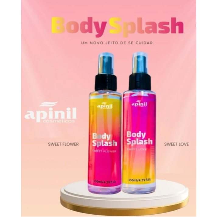 Body Splash Apinil Sweet Flower e Sweet Love - Fragrância Doce Floral Refrescante