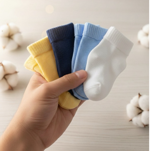 Kit 6, 12 pares Meia bebê RN Recém nascido com calcanhar para enxoval e saída maternidade Kiara baby em Oferta na Shopee