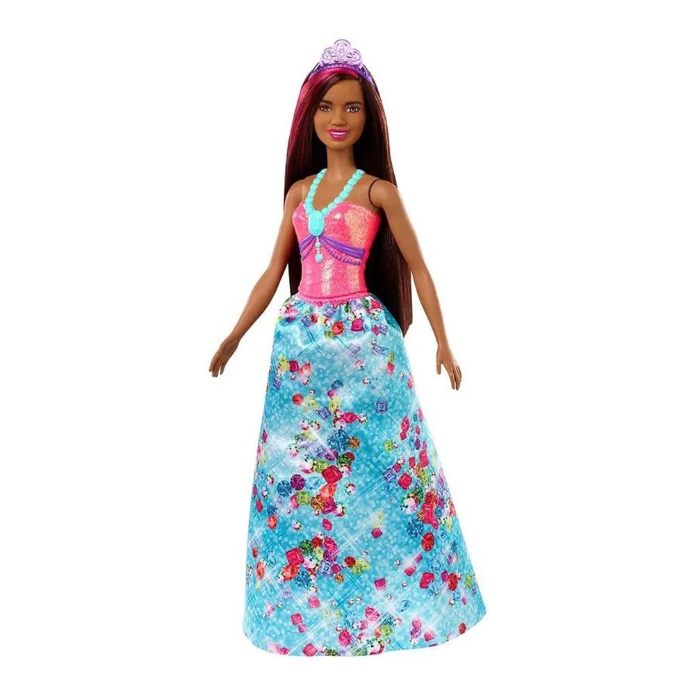 Boneca Barbie Princesa Negra Vestidos de Diamanate Dreamtopia Mattel