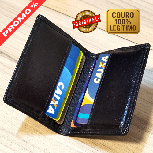 Porta Cartões Couro Legítimo 100% Masculino Feminino Cartão Cédulas Unisex Slim Pequeno Presente