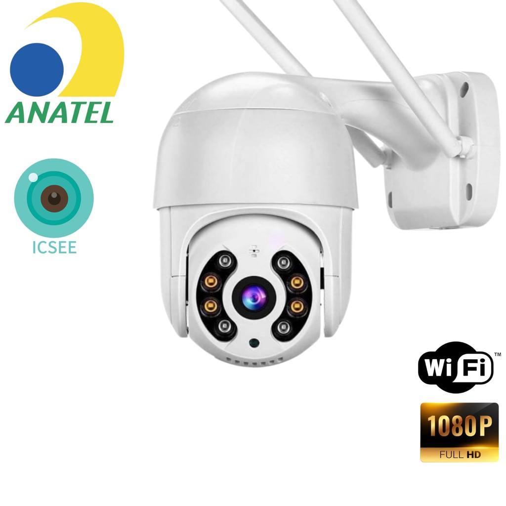 Câmera De Segurança Inteligente Externa Resistente a Água A8 Full HD WiFi ISCEE em Oferta na Shopee