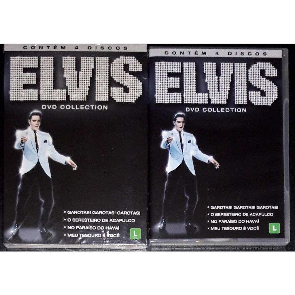 Elvis Presley DVD Collection 2018 Box Raro Semi Novo 4 Filme Anos 60 O Seresteiro de Acapulco No Paraíso do Havaí