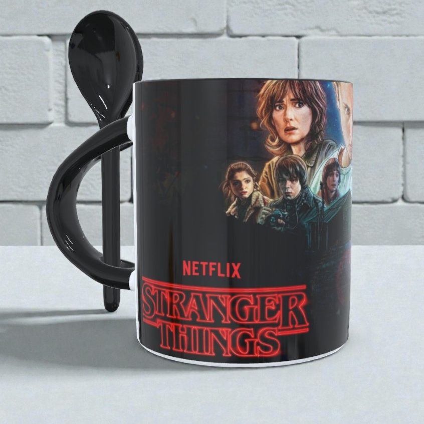 Caneca Stranger Things Porcelana Personalizada Porcelana