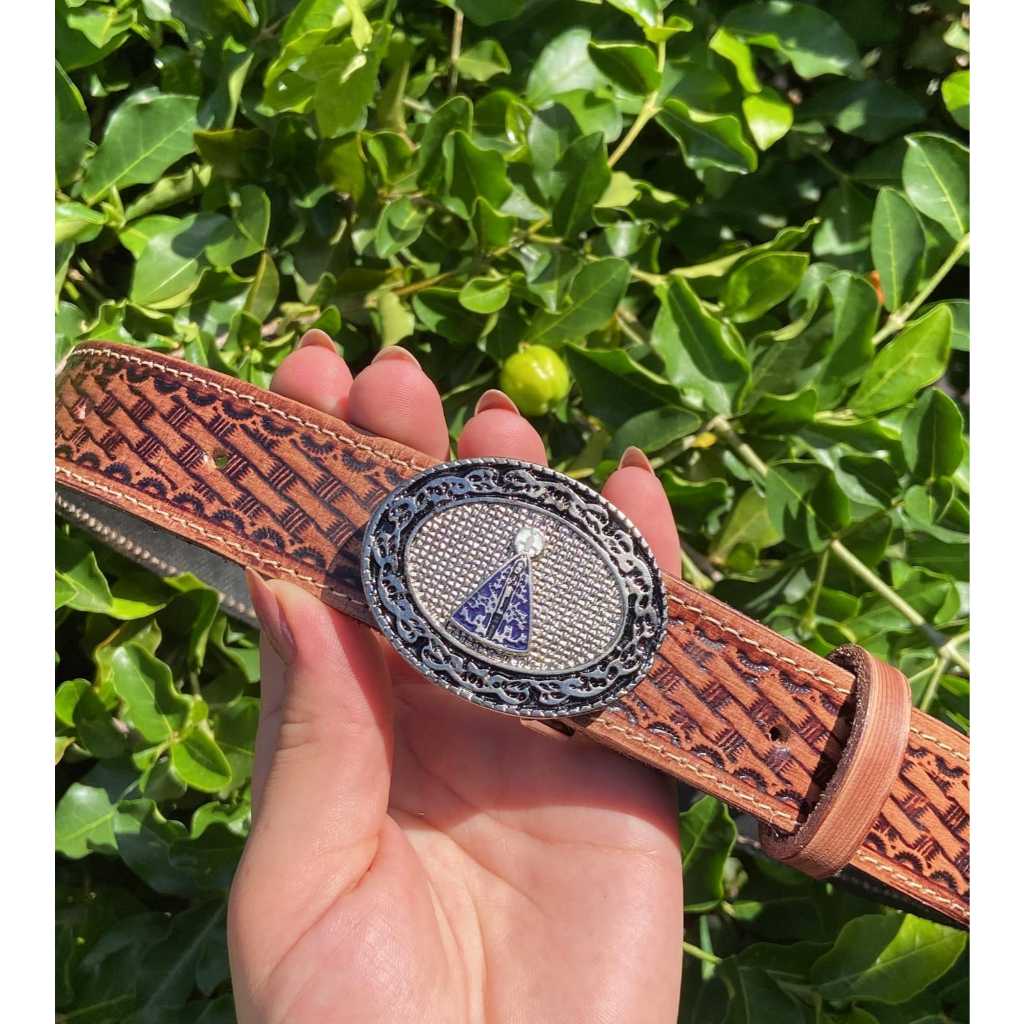 Cinto Fivela Country Nossa Senhora 01 Infantil Rodeio Vaquejada Festa Junina 100% COURO BOVINO !!