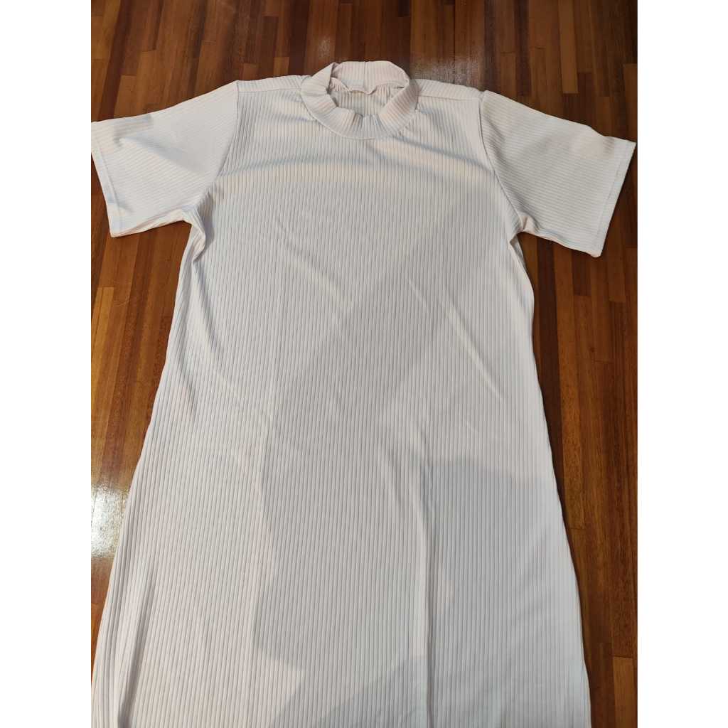 Vestido Manga Curta Plus Size - Tamanho GG - Cor Branca - 100% Algodão