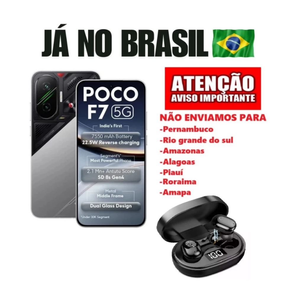 XIAOMI POCO F7 EDIÇÃO LIMITADA 512/12 VERSÃO GLOBAL PRONTA ENTREGA