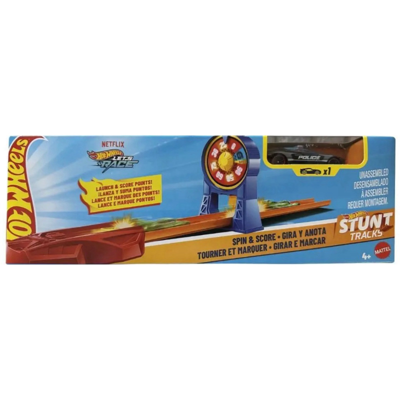 HotWeels Stunt Tracks com Viatura de Policia - HotWheels