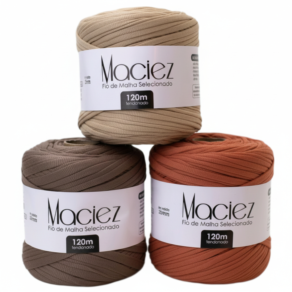 Fio de Malha Residual Para Crochê Selecionado 25mm 120 M em Oferta na Shopee