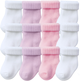 12 Pares Meias Simples Poliamida para Bebê Recém Nascido Enxoval e Maternidade em Oferta na Shopee