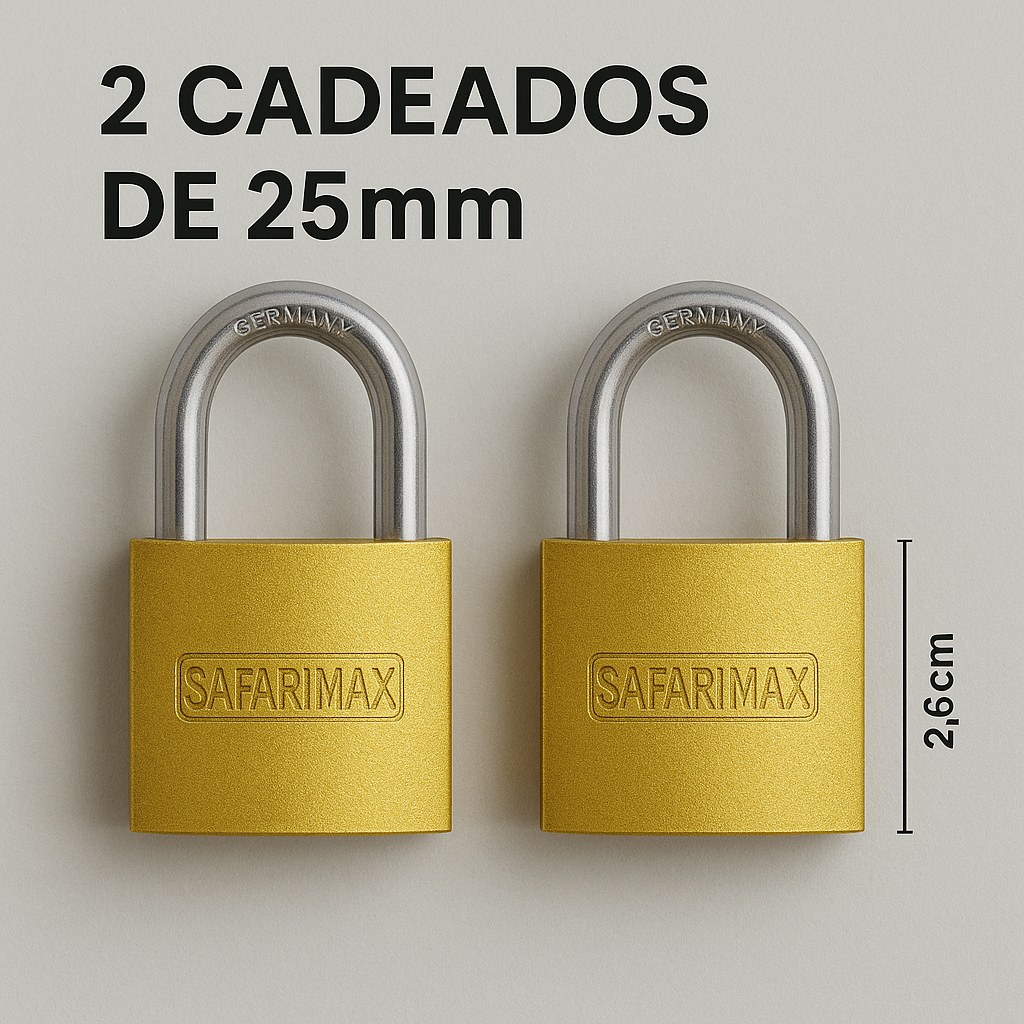 Cadeado 25mm Reforçado Pequeno 2,6cm Alta Segurança - Kit com 2 em Oferta na Shopee