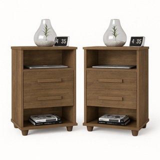 Kit 2 Mesas Cabeceira Cielo Gaveta MDP Moderna Quarto Criado Mudo Cama Casal Solteiro Mesa Canto em Oferta na Shopee
