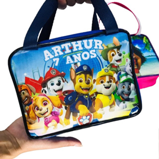 lancheira nécessaire personalizada infantil lembrancinhas com nome aniversario em Oferta na Shopee